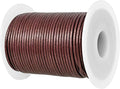 GENIQUE Real/Genuine Round Leather String Cord for Necklace, Bracelets, Jewellery, Braiding (1.5mm, Maroon Metallic)