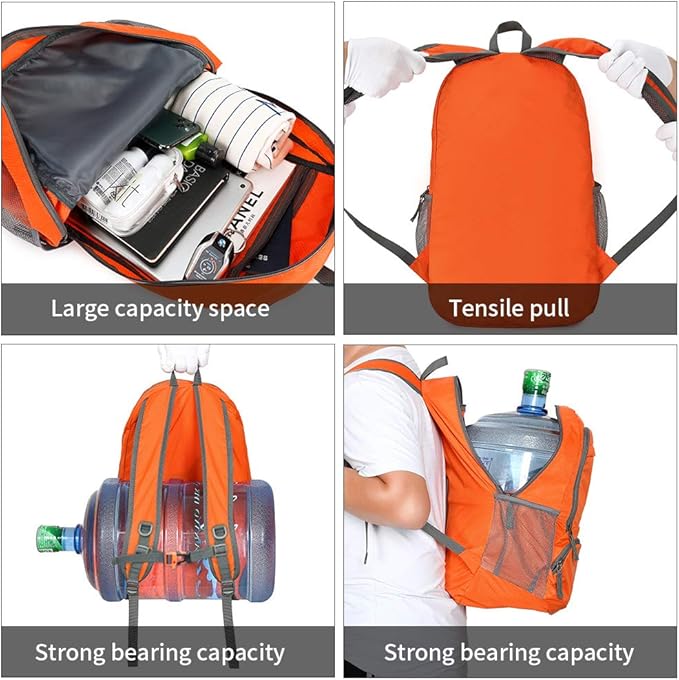 FENGDONG 35L Lightweight Foldable Waterproof Packable Travel Small Hiking Backpack Daypack for men women