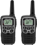 Midland - T51SLV X-Talker Spotting and Recovery Walkie -Talkie Long Range - FRS Two Way Radio for Adults and Kids, 38 Privacy Codes - Black/Silver - 2-Pack