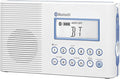Sangean H202 AM/FM Weather Alert Waterproof Shower Radio, White