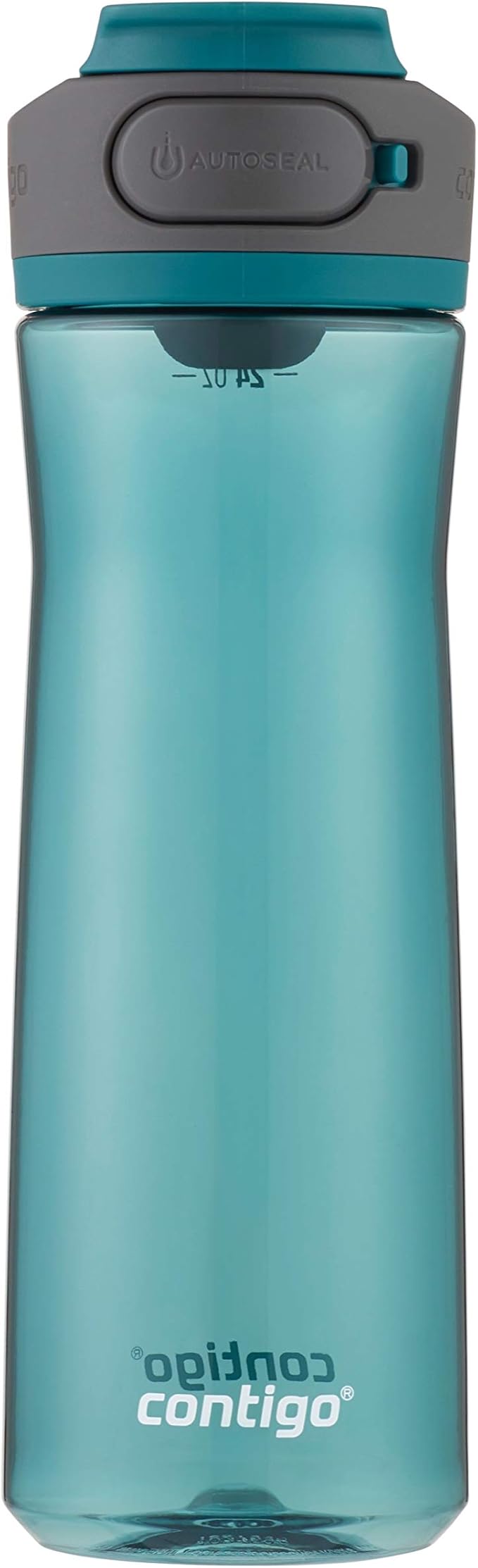 Contigo AUTOSEAL Cortland 24oz Water Bottle BPA-Free Plastic Spill Leak-Proof Lid and Carry Handle Dishwasher Safe Spirulina (Pack of 4)
