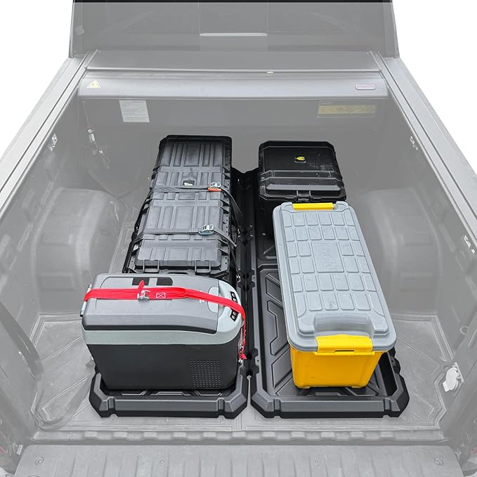 Slide-Out Truck Bed Organizer Tray, Heavy Duty Cargo Storage System with Easy Tailgate Access, Fits 5'7" & Longer Beds, Durable HDPE Material, No Drilling