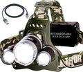 TDC Head Lamp Led Rechargeable Super Bright - USB-C Headlamp for Adults - Head Lights for Forehead - 1080 Lumen Head Flashlight - 10HR Battery for Hardhat, Camping, Hunting, Work