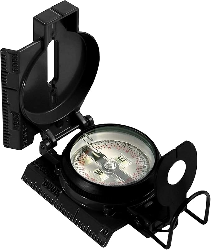 Cammenga Official US Military Tritium Lensatic Compass, Accurate Waterproof Hand Held Compasses with Pouch for Hiking Camping Navigation Survival Backpacking Orienteering