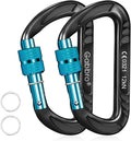 Gabbro Carabiner Clips Heavy Duty 12kN (2697 lbs), Wiregate Aluminum Lightweight Caribeener for Hammock, Hiking, Camping, Water Bottle, Dog Leash Harness, Keychains