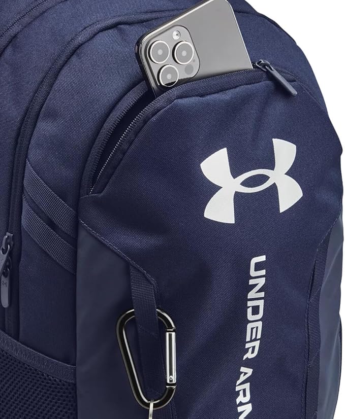 Under Armour Unisex-Adult Hustle 6.0 Backpack, (411) Midnight Navy/Midnight Navy/Metallic Silver, One Size Fits Most