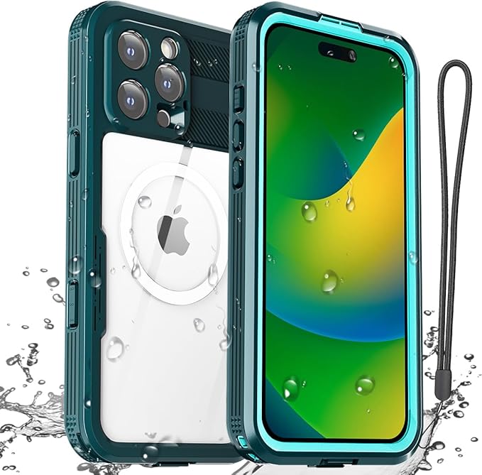 AICase Waterproof Case for iPhone 16 Pro(6.3") with MagSafe Support Snowproof,Dustproof/Shockproof,IP68 Certified 360 Full Body Protection Fully Sealed Underwater Cover for iPhone 16 Pro