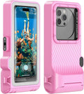 Waterproof Phone Case for Snorkeling - Underwater Touchscreen Housing, Universal Underwater Photo&Video Diving Case for iPhone 17/16/15/14 Pro Max Samsung Galaxy S25/S24 Ultra Up to 6.9'' Purple