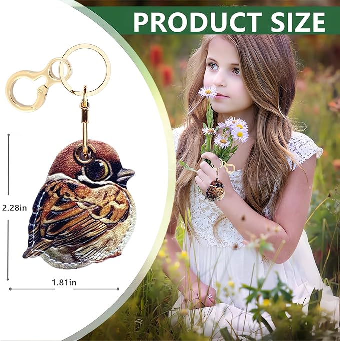 Leather Keychain Holder Case Compatible with AirTag,Cute air tag Cover with Keychain Ring,GPS Tracker Case for Keys