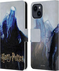 Head Case Designs Officially Licensed Harry Potter Dementor Prisoner of Azkaban II Leather Wallet Case Compatible with Apple iPhone 15