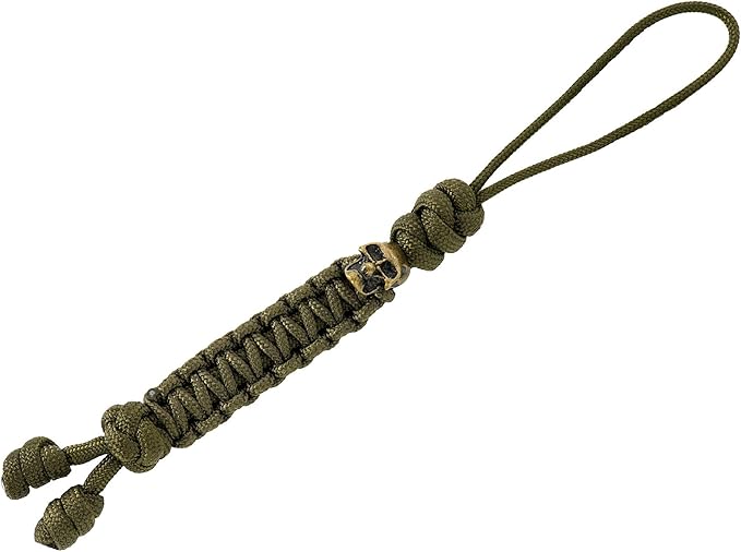 M-Tac Skull Knife Lanyard with Bead – Paracord Lanyard for Knives & EDC – Tactical Knife Fob Pull Cord – Durable Paracord
