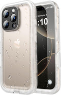 SPORTLINK for iPhone 16 Pro Max Case - IP68 Waterproof Military Protective Full Body Heavy Duty Shockproof 360 Sealed Dustproof with Screen Protector Cover for i Phone 16 Pro Max 6.9" Frosted Clear