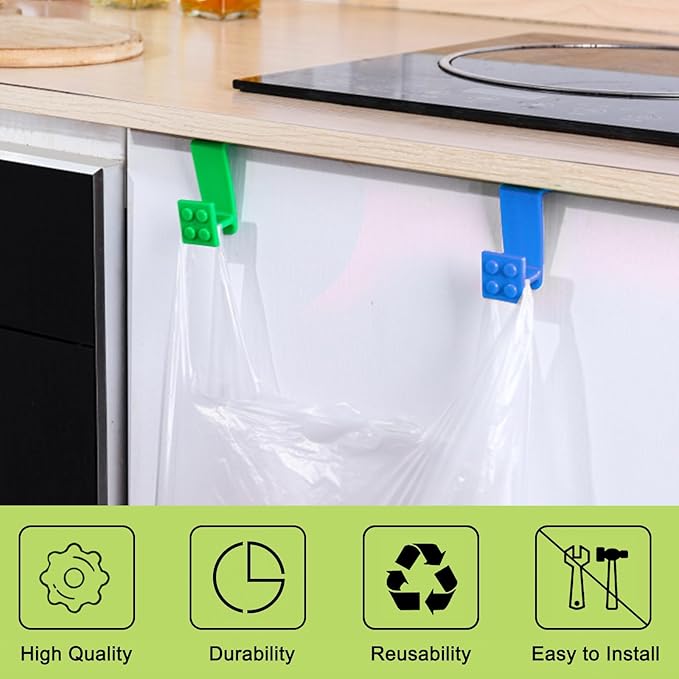 12Pcs Over Cabinet Door Hooks Plastic Over The Door Single Hook Space-Saving Hanger Extender Clips Multi-Purpose Hook for Kitchen Bathroom Bedroom(Colorful)