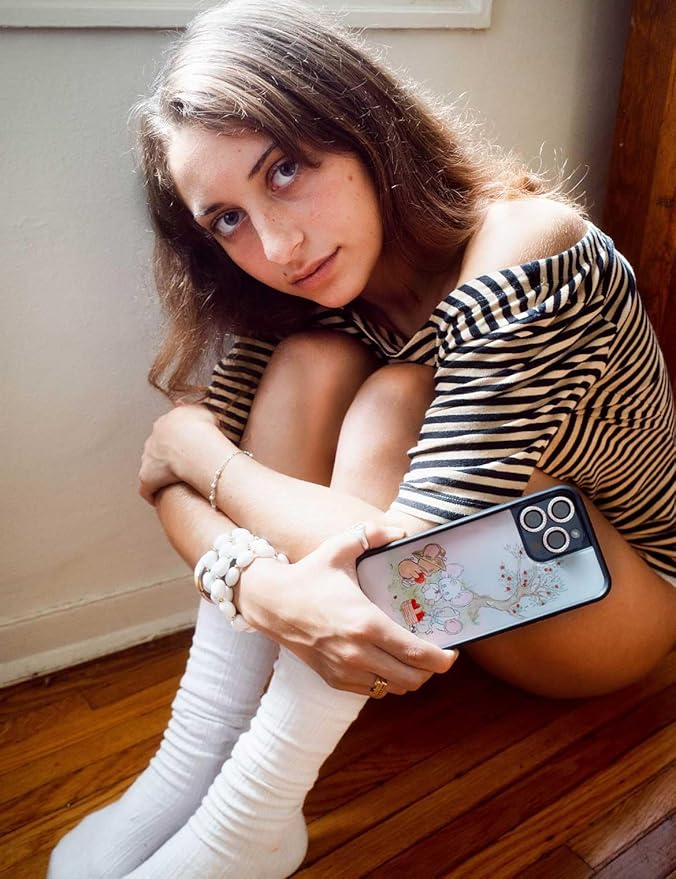 Wildflower Cases - Compatible with iPhone 13 Pro | Protective Black Bumper, 6.5ft Drop Test Certified, Women Owned Small Business | Animals Picnic Dainty Aesthetic Cute Trendy | Mice Friends