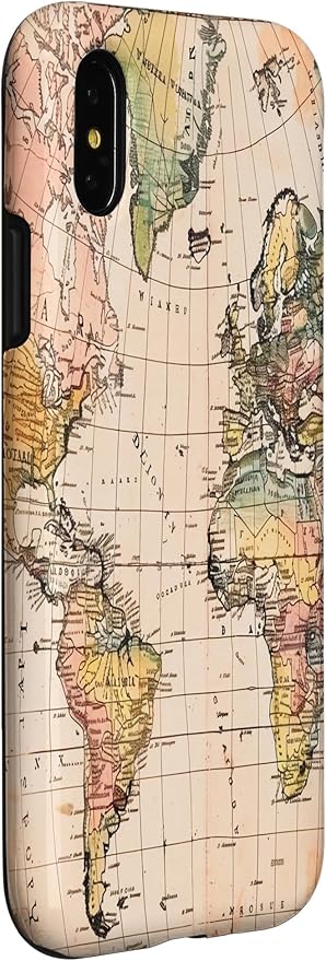 World Map ,Old Map of the World Case for iPhone X/XS