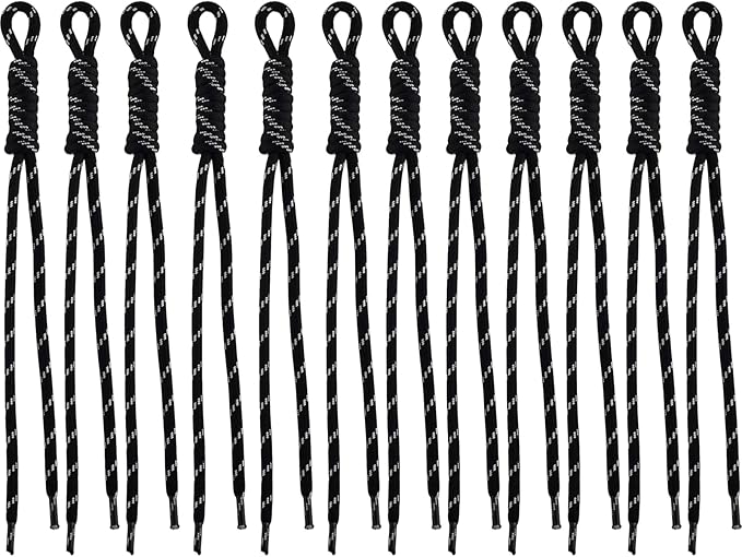 Paracord Keychain Paracord Bag Charm 12pcs Braided Nylon Rope Keychain Cord for Bag Purse Backpack Handbag