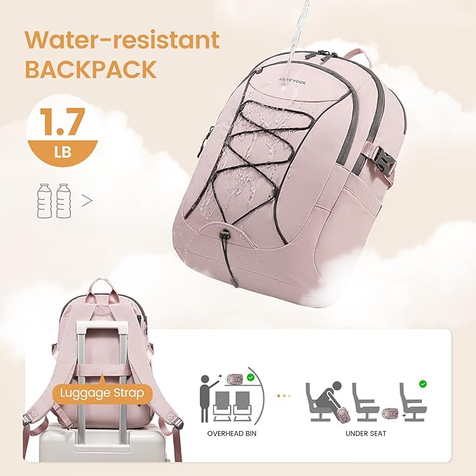 LOVEVOOK Mens Backpack with Giant Tumbler Holder Pocket,15.6 Inch Everyday Laptop Backpack Commuter Travel Work Computer Bag for Women,Waterproof Hiking College Teacher Back Pack Casual Daypack,Khaki