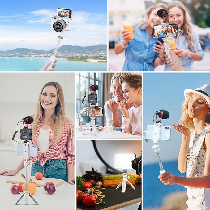 ULANZI Extension Pole Tripod, Mini Selfie Stick Tripod Stand Handle Grip for iPhone 13 Pro Max Smartphone OSMO Pocket 4 3 Canon G7X Mark III Sony RX100 DJI Osmo Nano Cameras Vlogging
