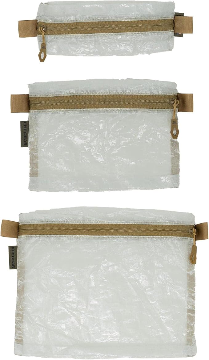 FHF Gear Ultralight Synergy Organizer Bags – Lightweight Hunting and Backpacking Storage System Made with Dyneema Composite Fabric, Small