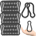 EPHECH 30PCS 4" Black Heavy Duty Spring Snap Hook, M10 3/8" Galvanized Steel Snap Hook Carabiner Quick Link Carabiner Clip, 500LBS Holding Capacity Quick Link Keychain for Swing Hammock Gym Outdoor