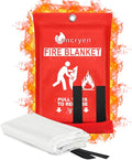 Lancryen Emergency Fire Blanket, Fire Extinguisher Blanket, Fire Suppression Fabric, Flame Retardant Towel Fire Safety Cloth for Home, Kitchen, School, Grill, Car, Office, Warehouse(40” x 40”)
