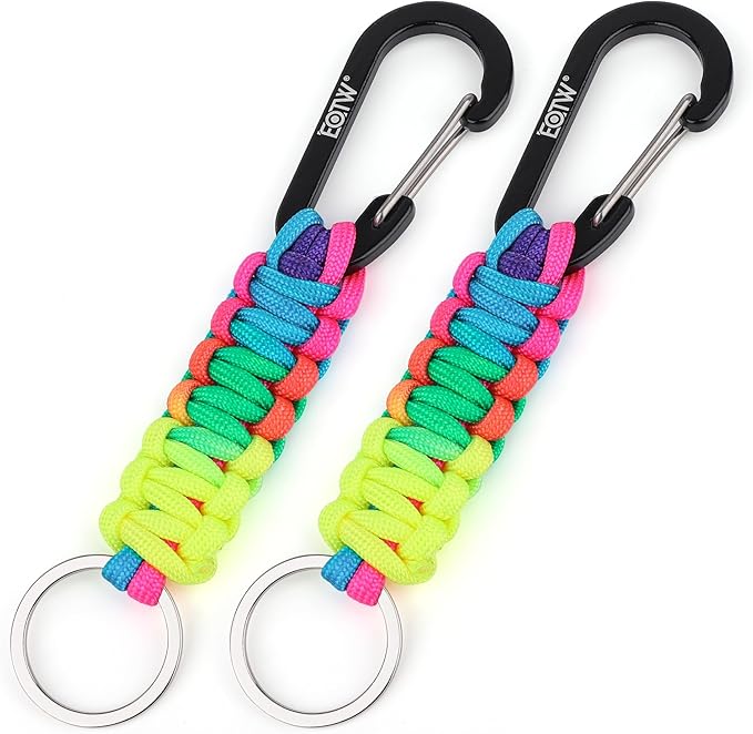 EOTW Paracord Keychain for Men Women Paracord Carabiner Backpack Keychain with Aluminum Clip for Camping Hiking Outdoor Gear