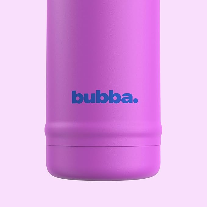 bubba 24 oz Dualsip Insulated Stainless Steel Water Bottle with Straw - Reusable, Leakproof, Lightweight, Dishwasher Safe, Lead-Free and BPA-Free, Moodbooster