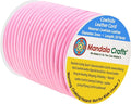 Mandala Crafts Round Genuine Pink Leather Cord for Jewelry Making – 3mm Cowhide Leather Rope String Lace for Kumihimo – 20 Yards Cowhide Craft Cording Spool