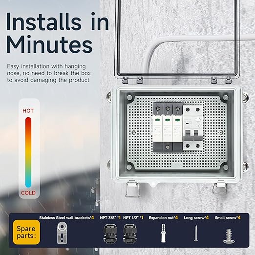 Large Waterproof Electrical Junction Box, IP67 Waterproof Clear ABS Plastic Enclosure Boxes for Outdoor Network Enclosure with Hinged Cover, Mounting Plate, Wall Brackets(13.8"x9.8"x5.9" Clear)