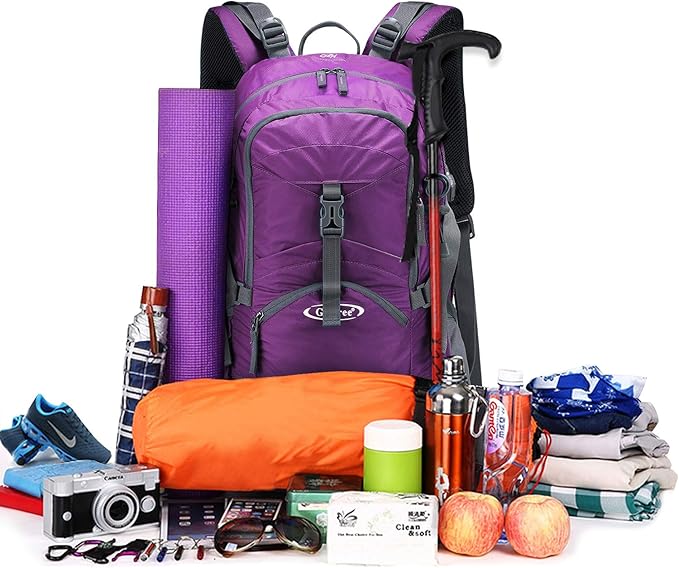 G4Free 45L Hiking Backpacks with Rain Cover Waterproof Trekking Backpack Travel Backpack Outdoor Camping Mountaineering Hiking for Men Women