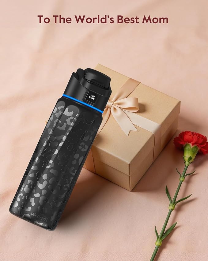 BOOST Smart Water Bottle with Reminder & Tracker, Double Wall Vacuum Insulated Bottles Stainless Steel, 32oz BPA-Free Wide Mouth for School, Gym, Office, Ideal for Mother's Day