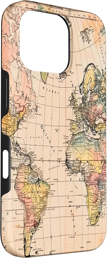 World Map ,Old Map of the World Case for iPhone 16 Pro