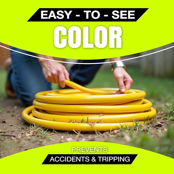 10ft Outdoor/Indoor Extension Cord 3-Outlet 12/3 Gauge Extra Heavy Duty 3 Prong SJTW, Waterproof, Flexible Cold-Resistant Long Power Cord,15A 125V 1875W, Yellow by LifeSupplyUSA