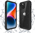 Lanenas for iPhone 14 Case, for iPhone 14 Waterproof Case with Built-in Screen Protector, Full Body Dustproof Shockproof Heavy Duty Tough Rugged Phone Protective Cover 6.1inch Black