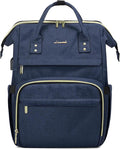 LOVEVOOK College Laptop Backpack, 15.6 Inch Travel Backpack for College, Waterproof Work Backpack Woman for Teacher Nurse Anti-theft Travel Back Pack, Gifts for Women, Navy Blue
