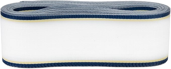 Lawn Chair USA Replacement Lawn Chair Webbing - Webbing for Lawn Chairs, Beach and Camping. UV-Resistant Webbing Strap Made with Durable Polypropylene (3" x 550', St. Augustine White)