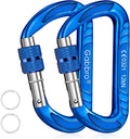 Gabbro Carabiner Clips Heavy Duty 12kN (2697 lbs), Wiregate Aluminum Lightweight Caribeener for Hammock, Hiking, Camping, Water Bottle, Dog Leash Harness, Keychains