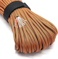 PSKOOK Survival Paracord Parachute Fire Cord Survival Ropes Red Tinder Cord PE Fishing Line Cotton Thread 7 Strands Outdoor 20, 25, 100 Feet