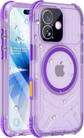for iPhone 17 Waterproof Case with Magsafe, Built-in [Camera & Screen Protector] [Lanyard], IP68 Water Proof Full Body Dustproof Heavy Duty Frosted Protective Phone Cover, 6.1" Purple