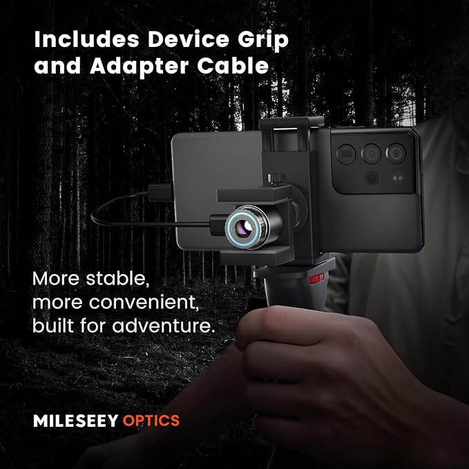 Thermal Monocular for Android, MILESEEY TNV30i Night Vision Thermal Scope, 512×384 Super Resolution 50Hz Thermal Imaging Camera, 1600-Yard Thermal Goggles for Hunting, Building Detection, 10-15mm Lens
