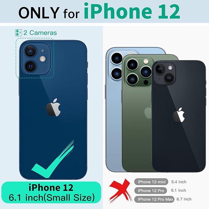 Beeasy for iPhone 12 Waterproof Case Compatible with Magsafe IP68 Underwater Military Grade, Phone Case with Shockproof, Dustproof, Rugged 360 Full Body Protection Cover with Built-in Screen Protector