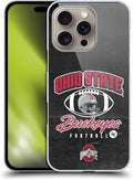 Head Case Designs Officially Licensed Ohio State University Vintage Football Graphics Hard Back Case Compatible with Apple iPhone 16 Pro