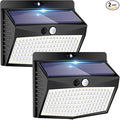 Peasur 2 Packs Solar Outdoor Lights Motion Sensor Solar Security Lights Waterproof with 3 Lighting Modes Solar Powered Wall Lights Outside for Garden Fence Yard
