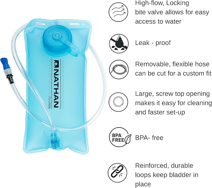 Nathan QuickStart Hydration Pack Vest with Bladder or flasks, Storage Pockets, Breathable Moisture-Wicking Fabric, Adjustable Straps for Running, Hiking, Walking, Marathons, Obstacle Races