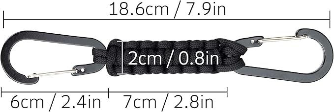 EOTW Paracord Keychain for Men Women Paracord Carabiner Backpack Keychain with Aluminum Clip for Camping Hiking Outdoor Gear