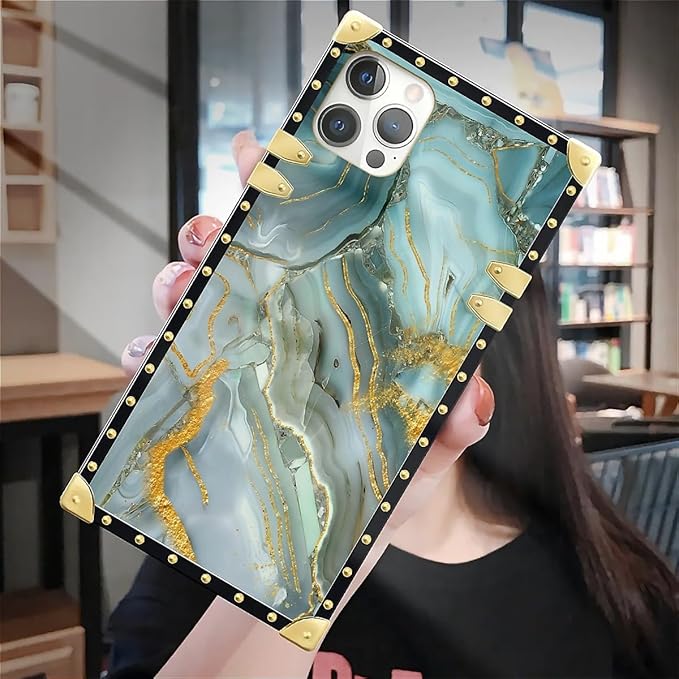 Compatible with iPhone 12 Pro Max Case, Golden Texture Marble Veining Luxury Golden Decoration for Girl Women Soft TPU Shockproof Protective Hard PC Back for iPhone 12 Pro Max