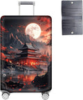 Luggage Cover Protector for 19-20 Inch Suitcases, TSA Approved Elastic Travel Suitcase Covers, Anti-Scratch Washable Luggage Sleeve for Carry On & Checked Bags, Ancient Buildings