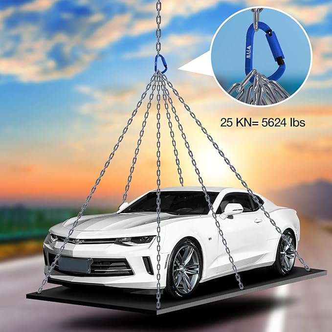 FVW Auto Locking Rock Climbing Carabiner Clips,Professional 25KN (5620 lbs) Heavy Duty Caribeaners for Rappelling Swing Rescue & Gym etc, Large D-Shaped Carabiners