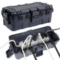 [2 Pack] Outdoor Electrical Box Waterproof, OUTDSPLY Medium Outdoor Electrical Box (11.6x5.2x4.1 inch) w/ 6 Cable Entry, Weatherproof Connection Box for Power Strip, Plug, Timer, Holiday Lights, Gray
