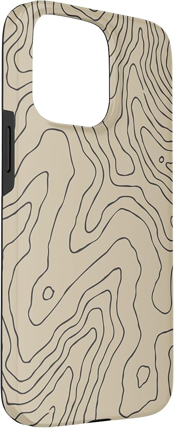 Coyote Country Guide Lines Topographical Contour Map Case for iPhone 15 Pro Max